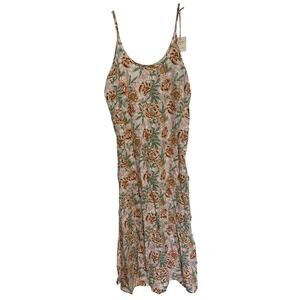 World Market Women's Floral Maxi Rayon Night Gown Sleepwear with Slit Size S/M